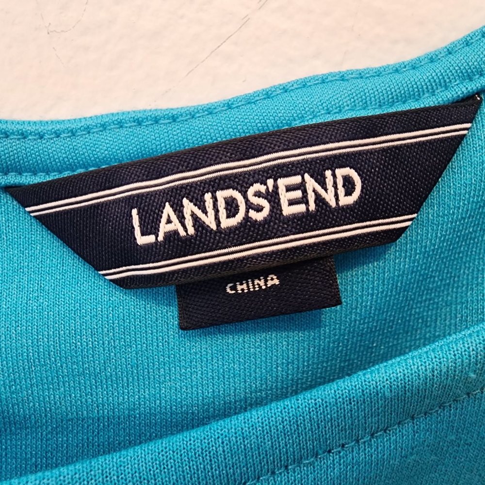 Lands' End Turquoise Dress, Size 8, NWOT - Picture 3 of 6